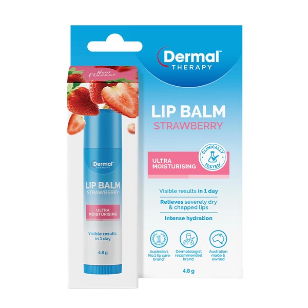 Dermal Therapy Ultra Moisturising Lip Balm Strawberry 4.8g