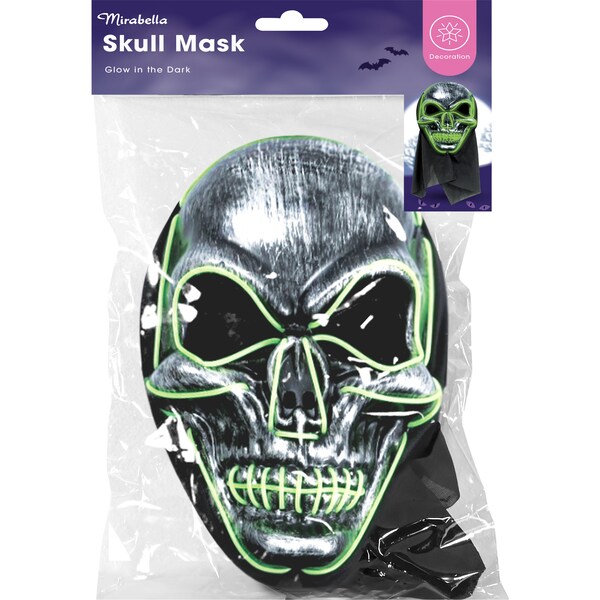 Mirabella Glow In The Dark Skull Costume Mask each