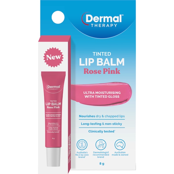 Dermal Therapy Tinted Lip Balm Rose Pink 8g