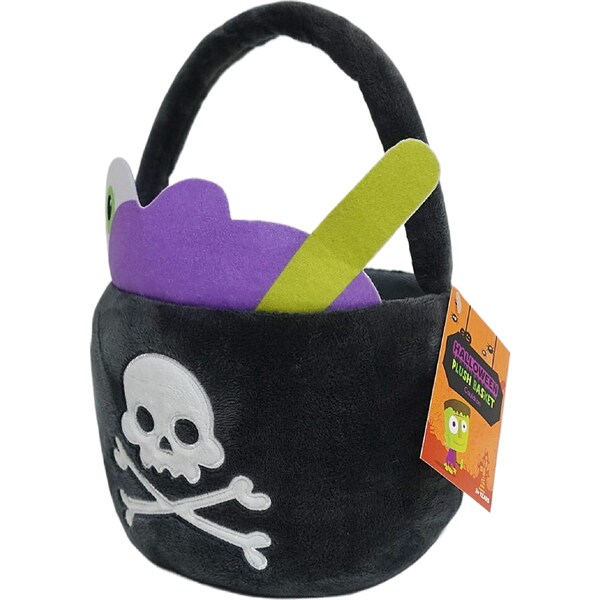 Halloween Plush Basket Cauldron each