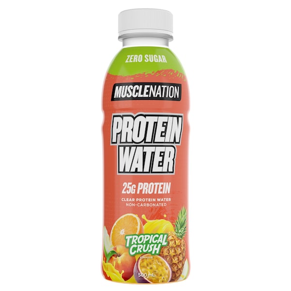 Muscle Nation Zero Sugar Protein Water Tropical Crush 500mL