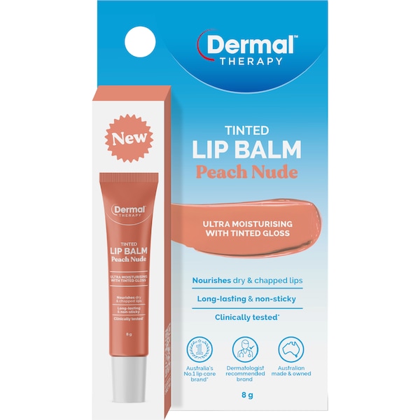 Dermal Therapy Tinted Lip Balm Peach Nude 8g