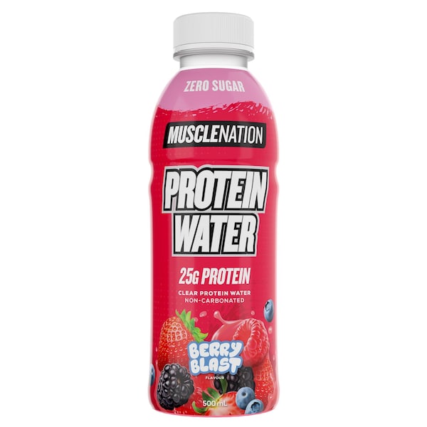 Muscle Nation Zero Sugar Protein Water Berry Blast 500mL