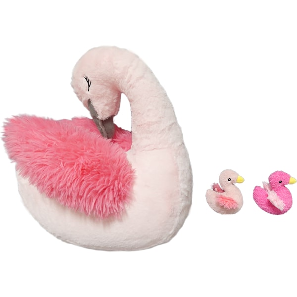 Jumbo Plush Mums & Bubs Pink Swan each