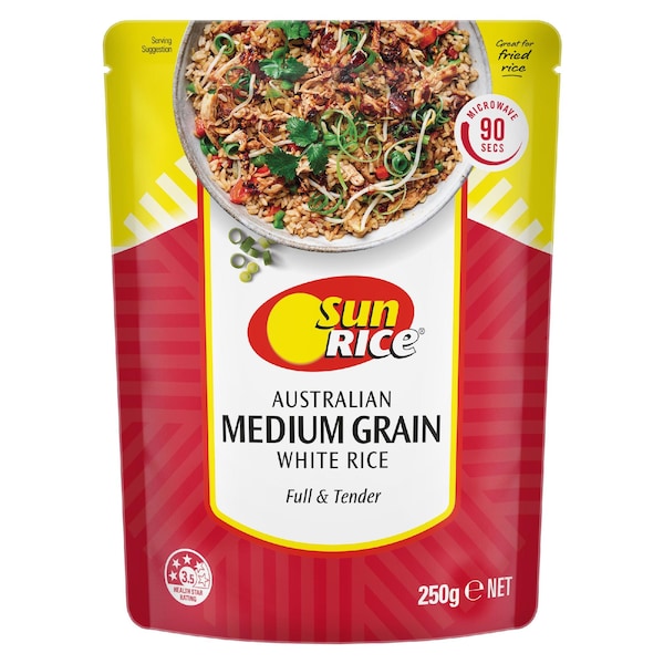 Sunrice Microwave Medium Grain Rice Pouch 250g