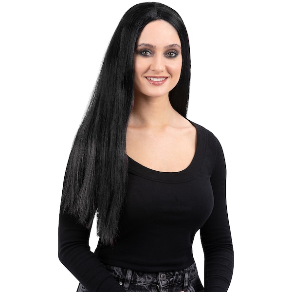 Halloween Witch Costume Wig Straight Long Black each