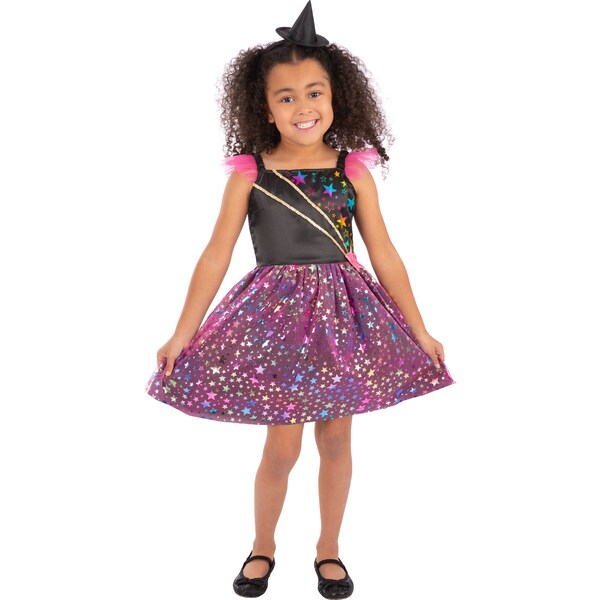 Halloween Star Witch Kids Costume Size 3 To 5 Years each