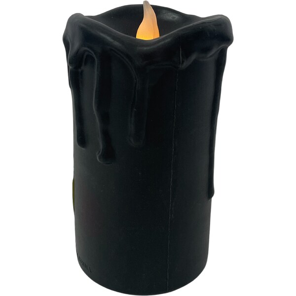 Halloween LED Pillar Candle Black each