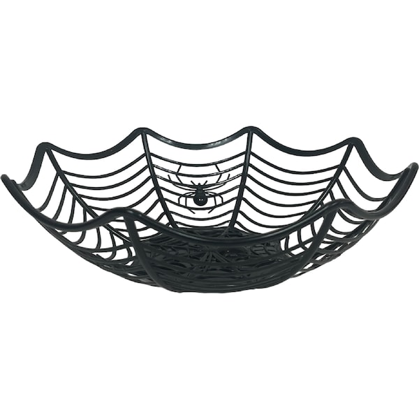 Halloween Spiderweb Treat Bowl Black each