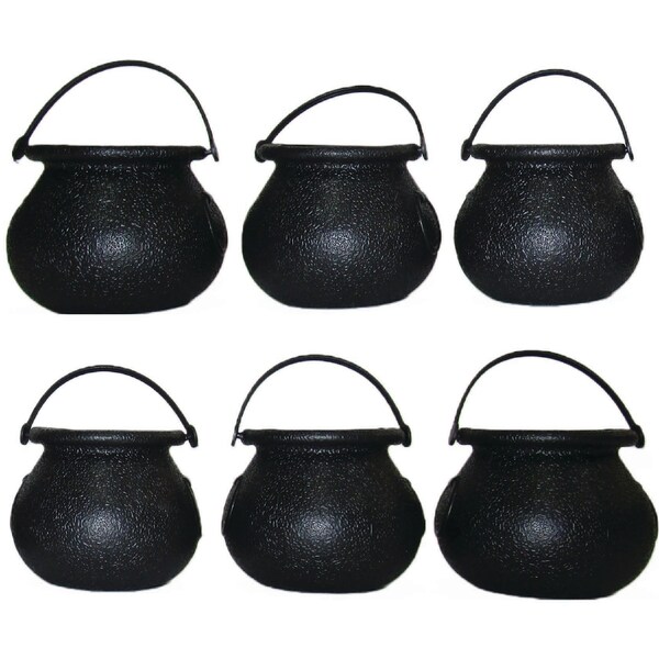 Halloween Mini Cauldron Pail Buckets 6 pack