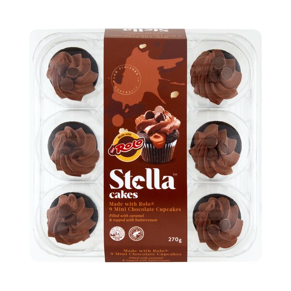 Stella Made with Rolo Mini Cupcakes Chocolate 9 pack