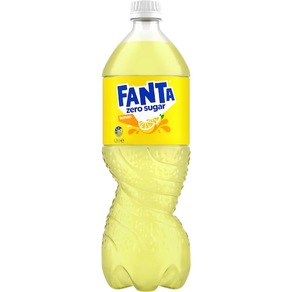 Fanta Lemon Zero Sugar Soft Drink Bottle 1.25L
