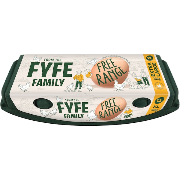 Fyfe Family 12 Extra Large Free Range Eggs 700g