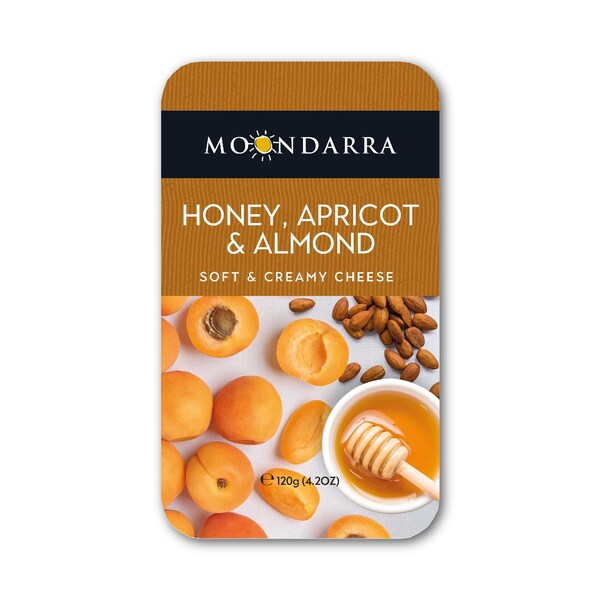 Moondarra Soft & Creamy Cheese Honey Apricot & Almond 120g
