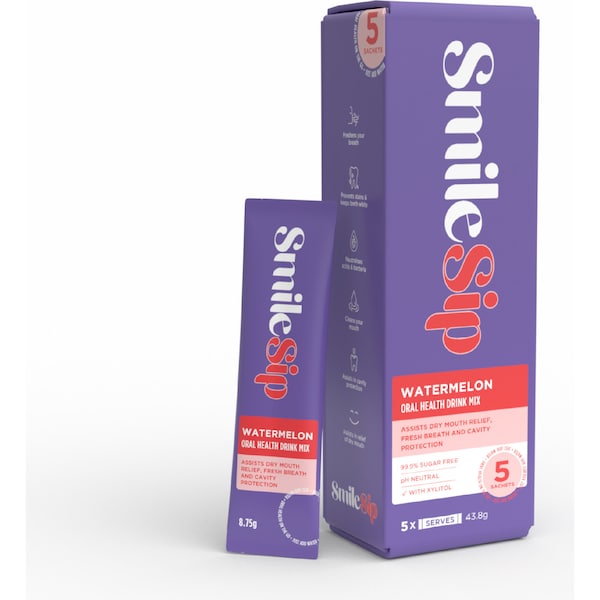 SmileSip Oral Health Drink Mix Watermelon 5 pack