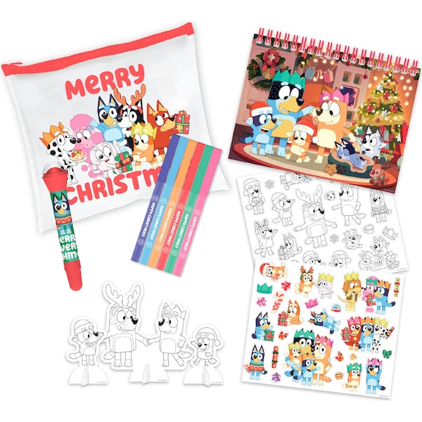 Bluey Christmas Colour Activity Set each
