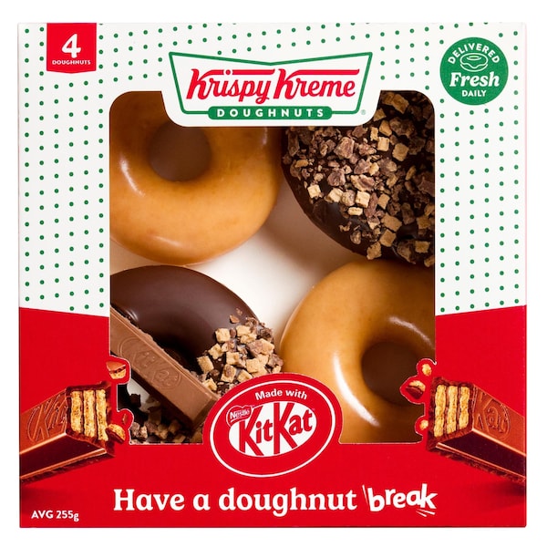 Krispy Kreme KitKat Doughnuts 4 pack