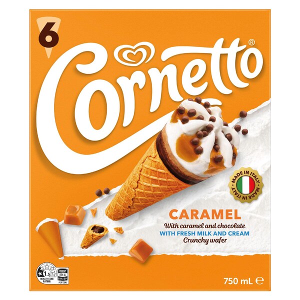 Cornetto Caramel Cones 6 pack
