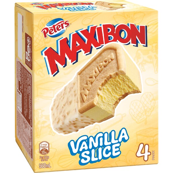 Peters Maxibon Vanilla Slice 4 pack