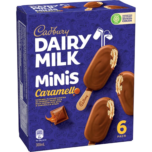 Cadbury Dairy Milk Minis Caramello 6 pack