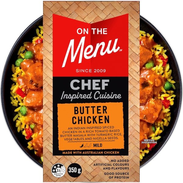 On The Menu Butter Chicken & Turmeric Rice Bowl 350g