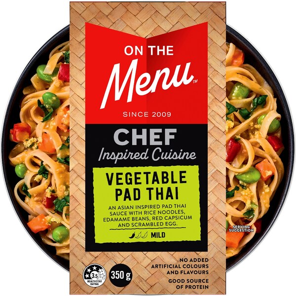 On The Menu Chef Inspired Vegetable Pad Thai Bowl 350g
