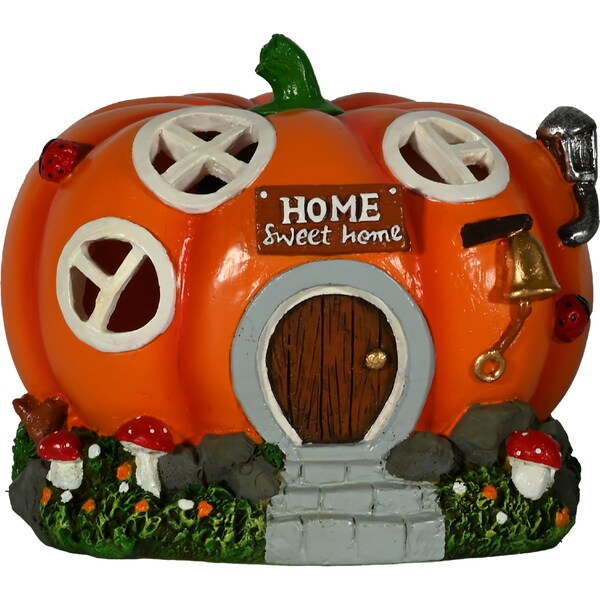 Mirabella Solar Fruit Fairy House Pumpkin each