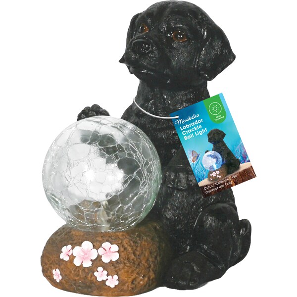 Mirabella Solar Crackle Ball Light Labrador each