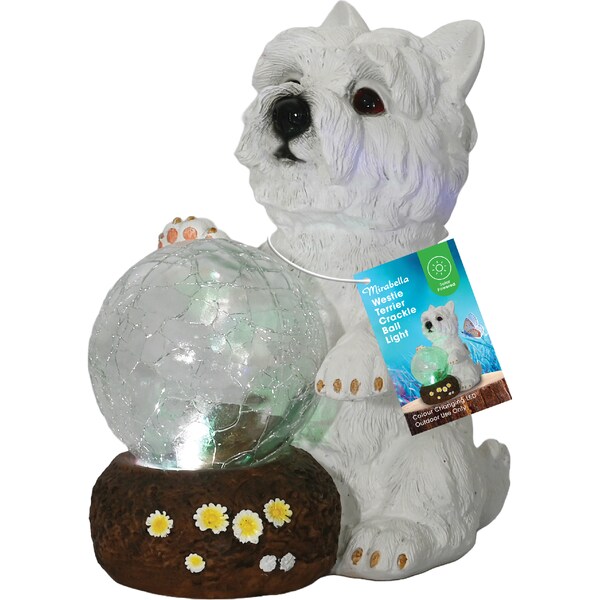 Mirabella Solar Crackle Ball Westie Terrier each
