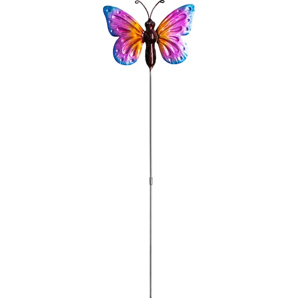 Green Gardener Metal Butterfly Stake Purple each