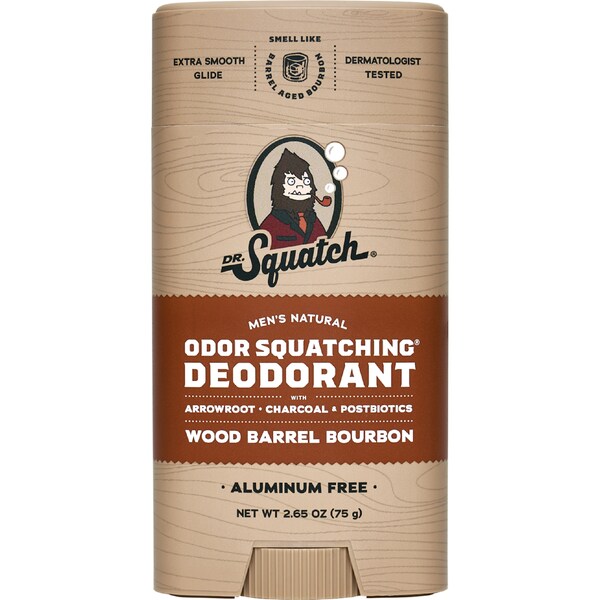 Dr Squatch Men's Natural Deodorant Wood Barrel Bourbon 75g
