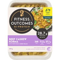 Fitness Outcomes Beef Cashew Korma With Rice & Green Beans