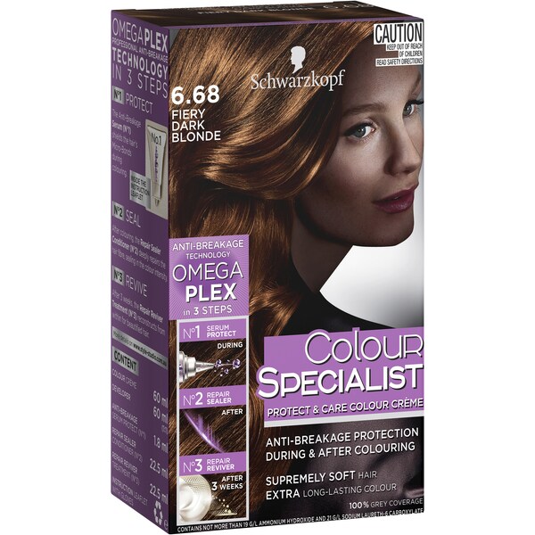 Schwarzkopf Colour Specialist 6.68 Fiery Dark Blonde each