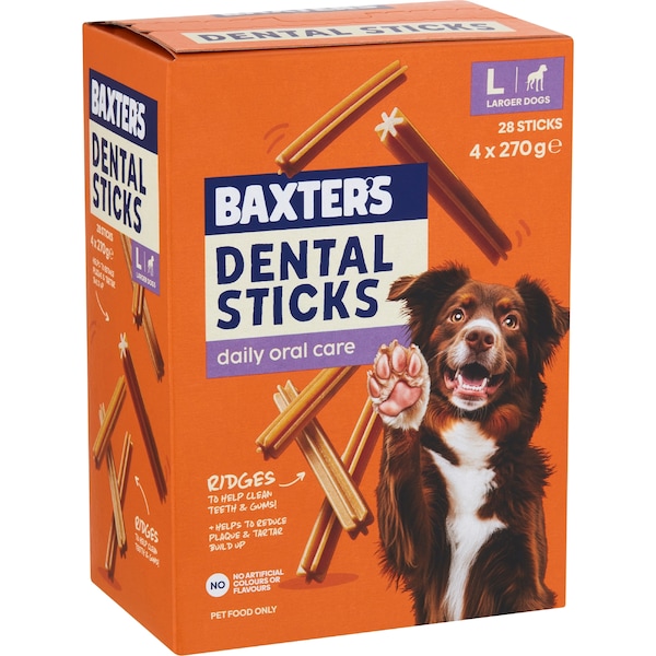 Baxter's Dental Sticks For Large Dogs 28 pack