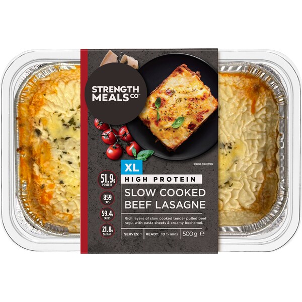 Strength Meals Co Slow Cooked Beef Lasagne X Large High Protein 500g