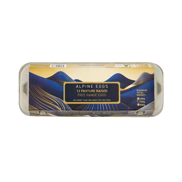 Alpine 12 Free Range Eggs 700g