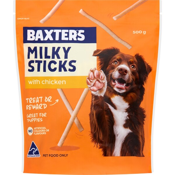 Baxter's Chicken Milky Sticks Dog Treats 500g