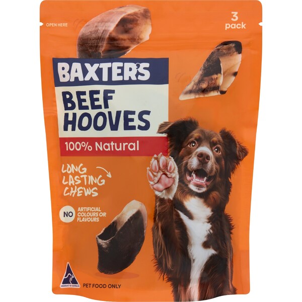 Baxter's Beef Hooves Dog Treats 3 pack