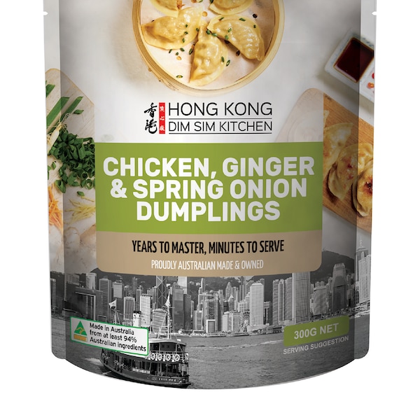 Hong Kong Dim Sim Kitchen Dumplings Chicken Ginger & Spring Onions 300g