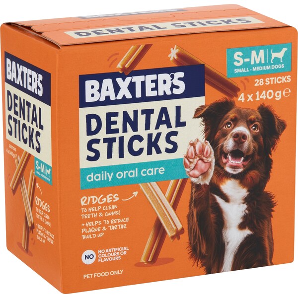 Baxter's Dental Sticks For Small To Medium Dogs 28 pack