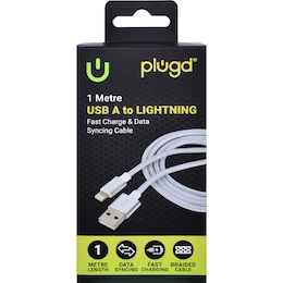 Plugd USB A To Lightning Cable 1m each – Woolworths