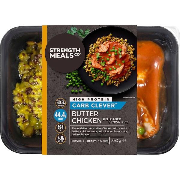 Strength Meals Co High Protein Butter Chicken With Brown Rice 350g