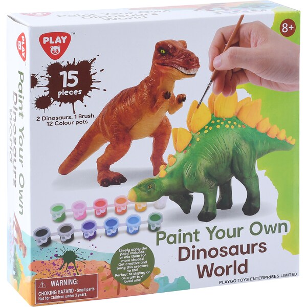 Playgo Paint Your Own Dinosaur Set each