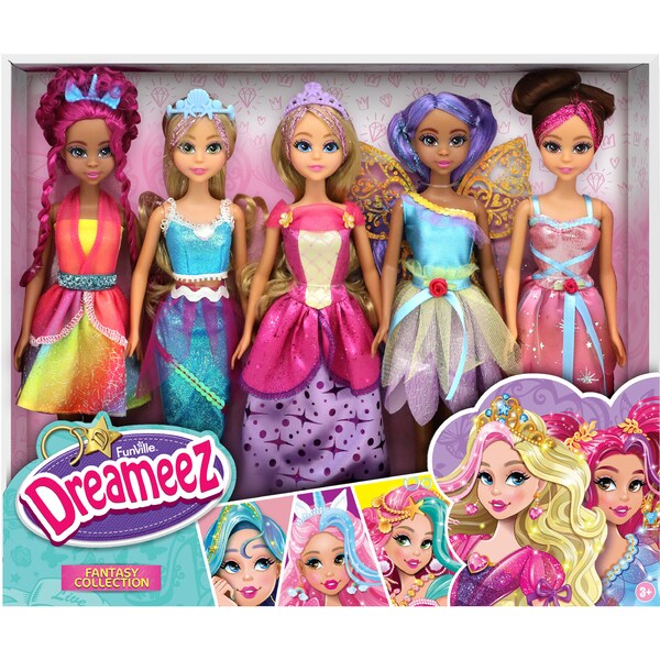 FunVille Dreameez Fantasy Collection Doll Set 5 pack