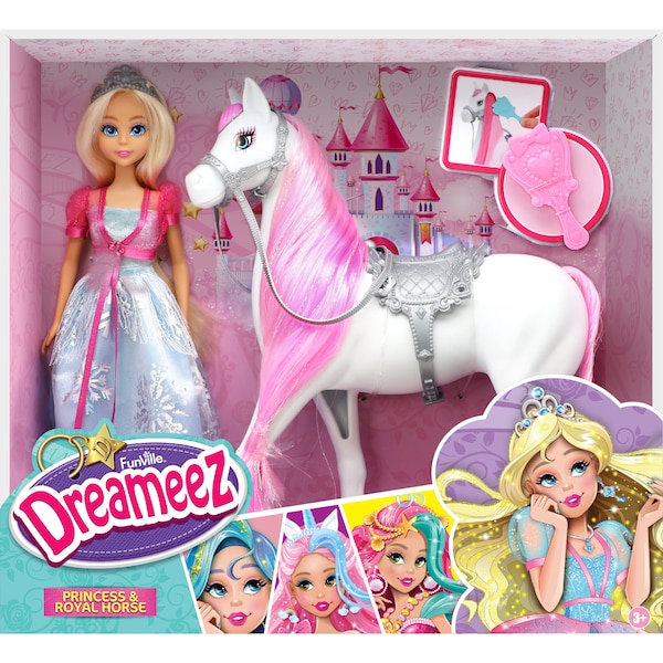 FunVille Dreameez Princess & Royal Horse each