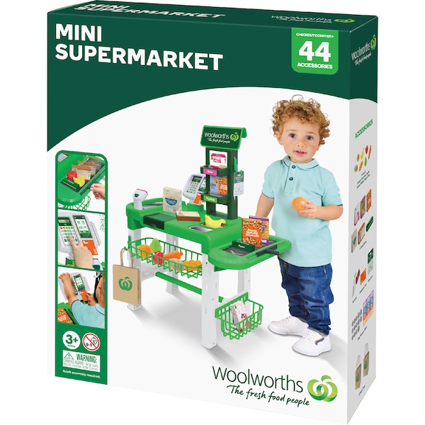 Woolworths Mini Supermarket Set With Rotating Conveyor Belt each