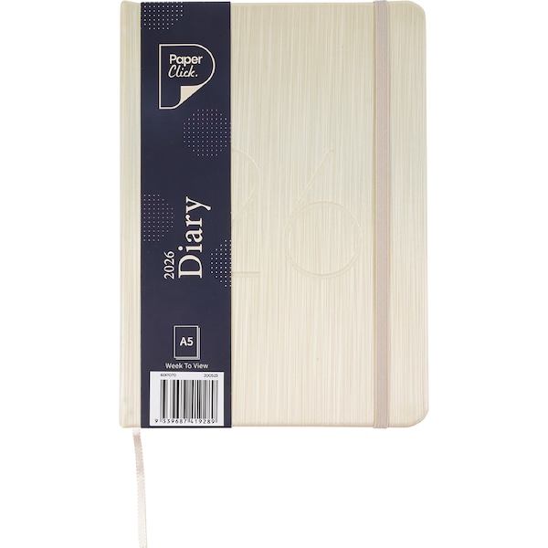 Paperclick A5 2026 Fabric Hardcover Diary Assorted each