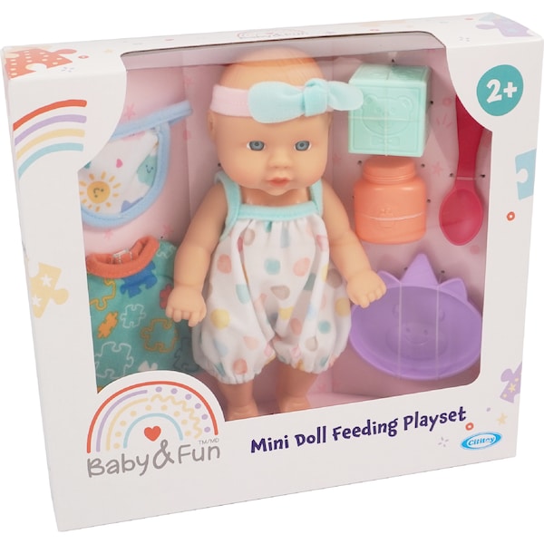 Baby & Fun Mini Doll Feeding Playset each
