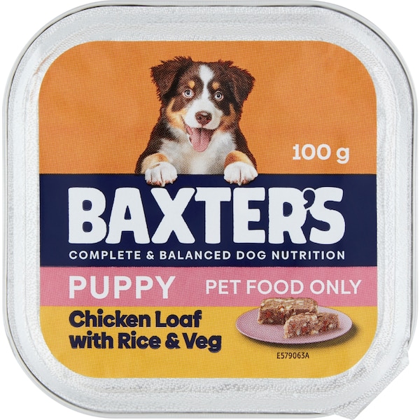 Baxters Puppy Food Chicken Loaf With Rice & Veg 100g