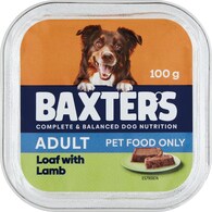 Baxter's Adult Wet Dog Food Loaf Tray Lamb